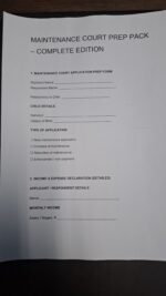 Maintenance Court Prep Pack